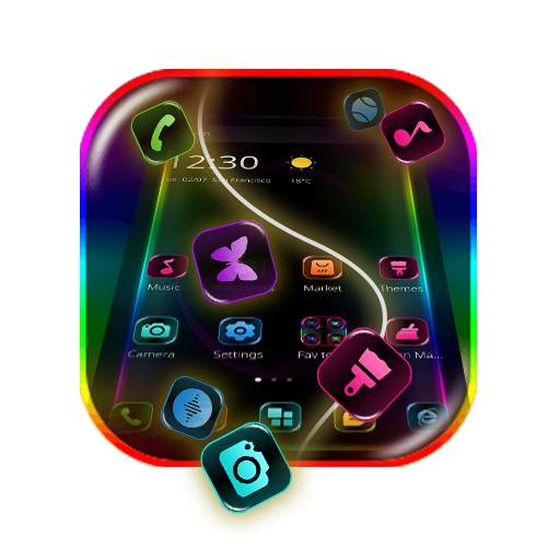 Neon Light Bubbles Launcher 1.1.1