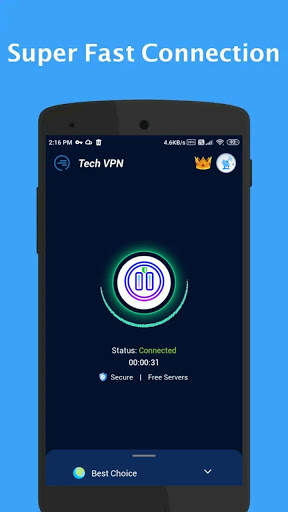 Tech VPN - Free VPN Proxy, Secure fast VPN Privacy screenshot 1