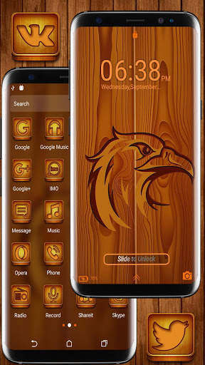 Wooden Eagle Theme Launcher screenshot 5