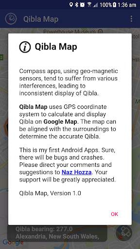Qibla Map screenshot 2