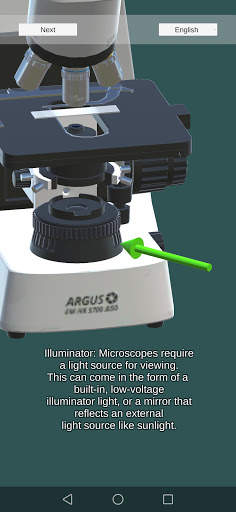 Partes del microscopio en 3D screenshot 5