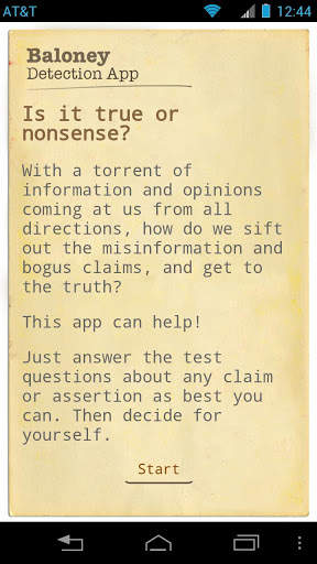 Baloney Detection App screenshot 1