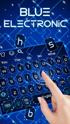 Blue Tech Electronic Keyboard Theme screenshot 2