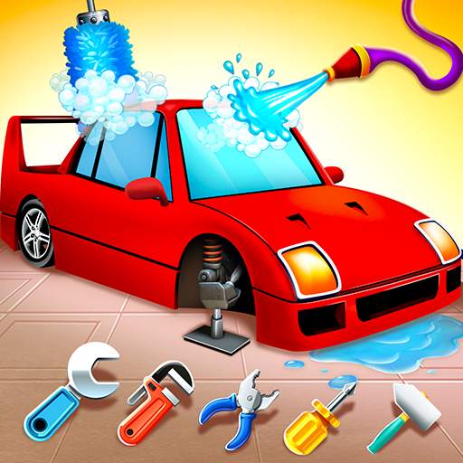 Kids Sports Car Wash Cleaning Garage 2.1