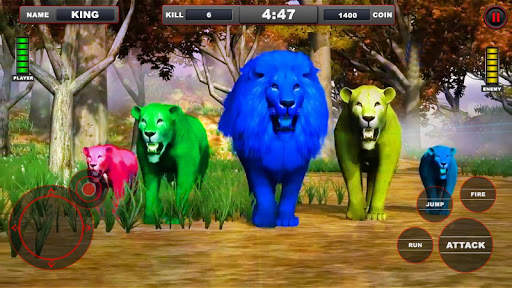 Lion vs Dinosaur Animal Simulator Game screenshot 2
