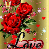 Yellow Butterfly Red Rose Live icon