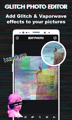 Glitch Photo Editor - Vaporwave & Glitch Effects 1 تصوير الشاشة