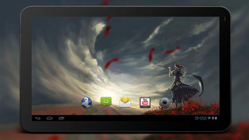 Girl With Scythe Anime LWP screenshot 4