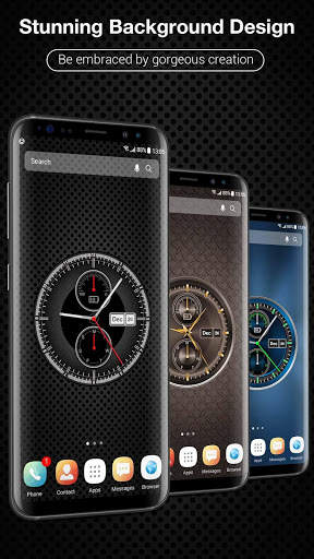 Analog Digital Clock on Screen Live Wallpaper 2019 screenshot 2