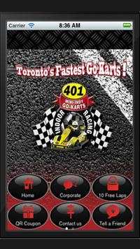 401 Mini Indy Go-Kart App स्क्रीनशॉट 1