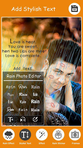 Rain Effect Photo Frame Editor screenshot 2