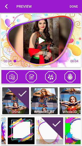 Happy Holi Video Maker with Song: Holi Photo Maker screenshot 1