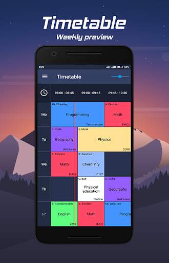 Timetable screenshot 2