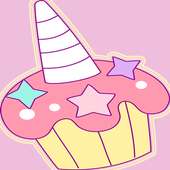 Unicorn cake - rainbow cake logo