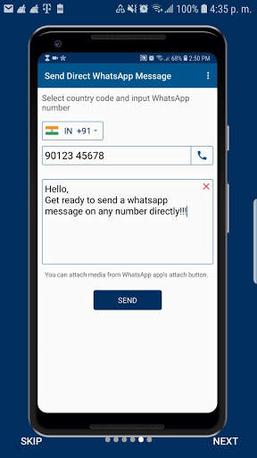 Send quick message by whatsapp screenshot 5