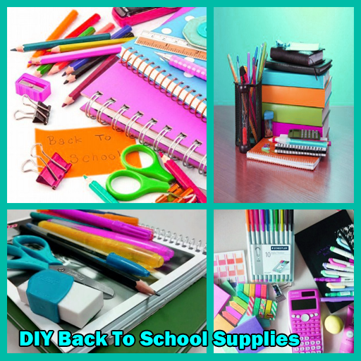DIY Back To School Supplies Simple icon