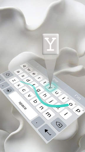 Pearl white & emoji pro keyboard theme screenshot 2