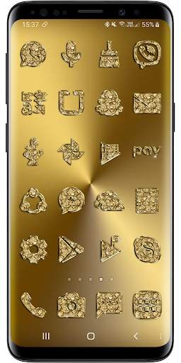 Launcher Theme Gold - Rocks Icon Pack Wallpaper screenshot 5