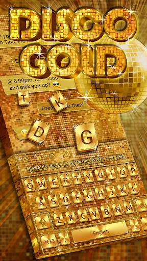 Disco Gold Keyboard स्क्रीनशॉट 1
