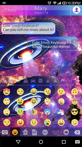 UFO Keyboard Theme - Emoji Keyboard स्क्रीनशॉट 3