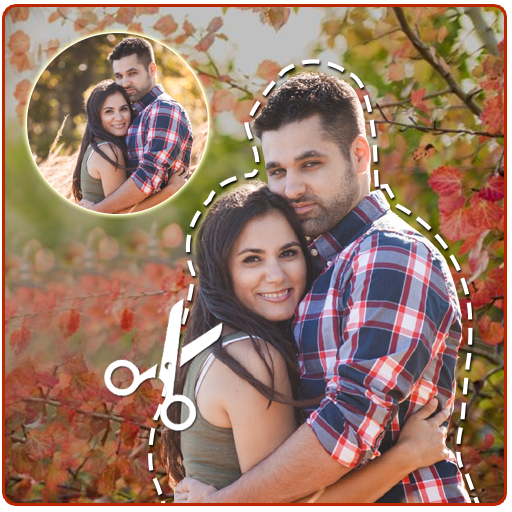 cut out background photo cut past editor icon