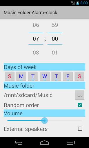 Music Folder Alarm Clock screenshot 1
