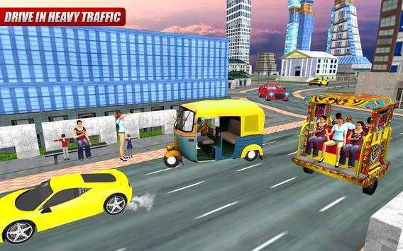 City Tuk Tuk Auto Rickshaw Taxi Driver 3D screenshot 7