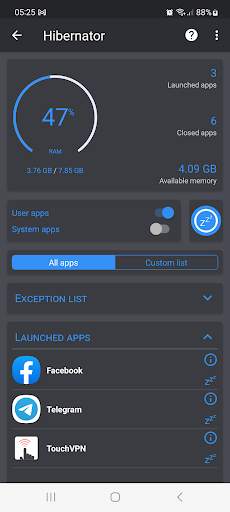 Hibernator: Force Stop Apps screenshot 4