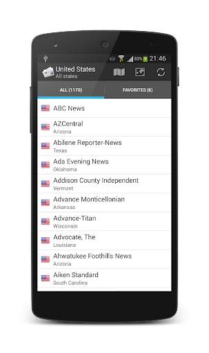 US Newspapers screenshot 1