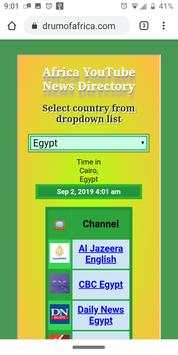 Africa YouTube News Directory screenshot 3