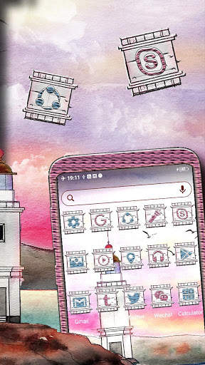 Lighthouse Painting Launcher Theme screenshot 4