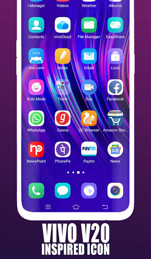 Vivo V20 Launcher, theme for V screenshot 4