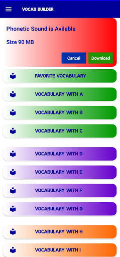 Vocab Builder | Hindi-English Vocabulary | Edit screenshot 2