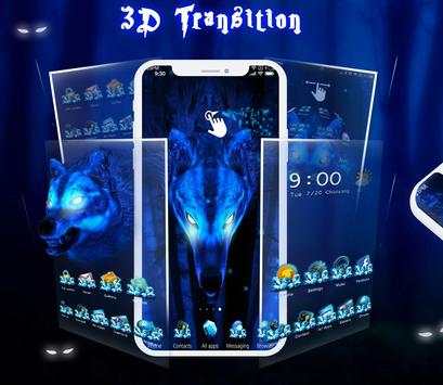 3D Ice Wolf Wallpaper Launcher screenshot 4