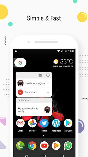 Oreo Launcher - Original Launcher for Android 8.0 screenshot 3