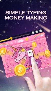 Lovely Cute Unicorn Keyboard Theme screenshot 3