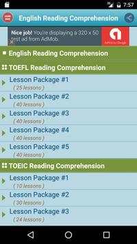 English Reading Comprehension 1 تصوير الشاشة