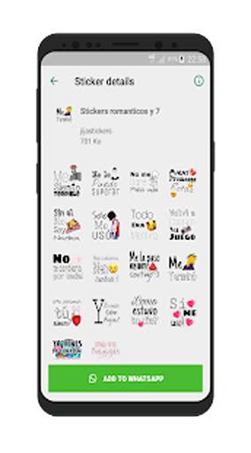 Stickers romanticos y frases de amor para WhatsApp screenshot 2