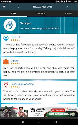 Scorpio Horoscope screenshot 2
