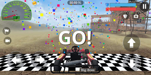 Racing Kart 3D: Desert race screenshot 2