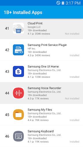 Billion  Installed Apps - The most downloaded apps screenshot 2