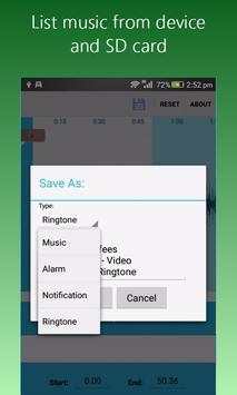 Mp3 Editor - ringtone maker express 1 تصوير الشاشة