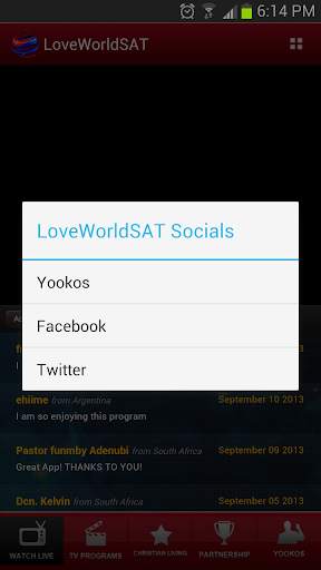 LoveWorld SAT Mobile screenshot 2