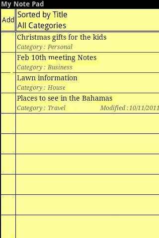 My Note Pad screenshot 2