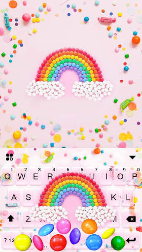 Color Candy Gravity Keyboard Background screenshot 5