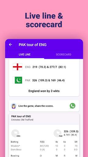 Cricket swag Live line - Cricket, live line scores screenshot 2