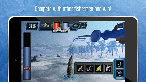 Ice fishing game. Catch bass. screenshot 3