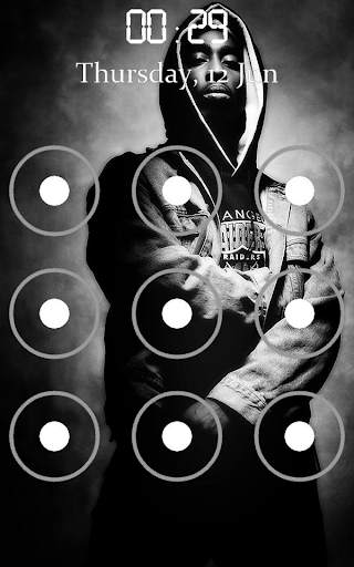 Tupac Pattern Lock Screen screenshot 1