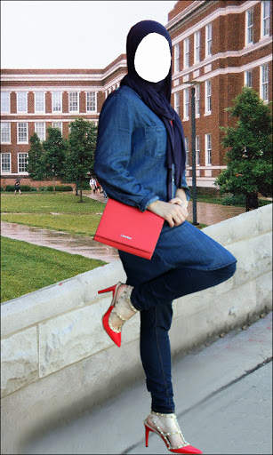 Hijab Girl Jeans Photo Suits screenshot 5