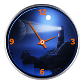 Analog Night Clock Widget App icon
